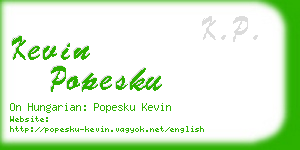 kevin popesku business card